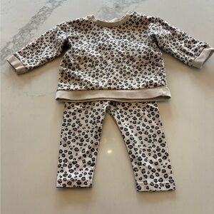 H&M Kids Set - Cream and Black Leopard Print